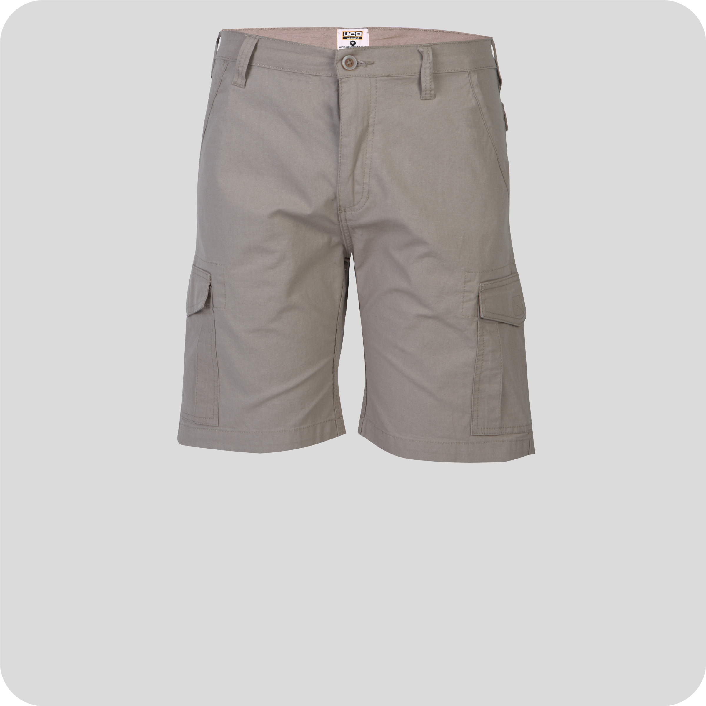 JCB Cargo Shorts Sandstone Front 600x600 1.Jpg